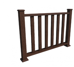 Ограждения из ДПК WOODVEX Темно-коричневый