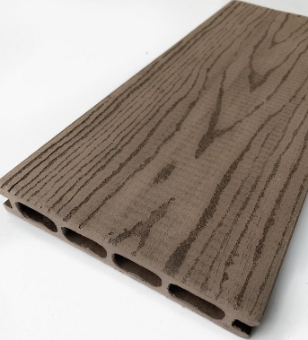 Террасная доска двухсторонняя, шовная,с тиснением Венге